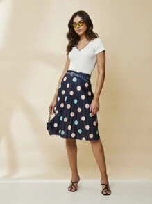 Women Skirts - Màu xanh hải quân - Xem 3