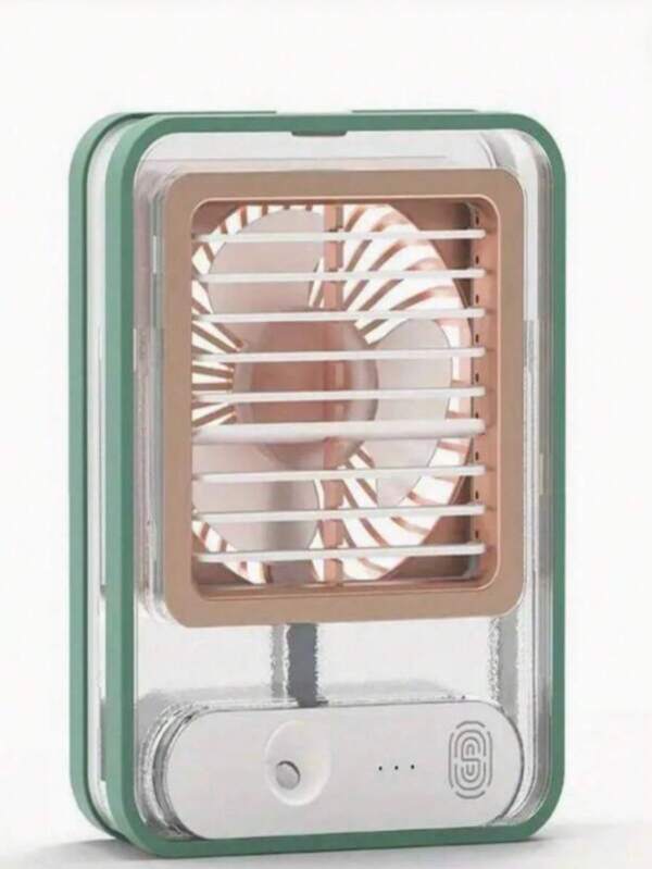 1pc Portable Air Conditioner, Home Mini Air Cooler, Air Cooling Fan Humidifier, Summer Cooling Fan, USB Cable Charging