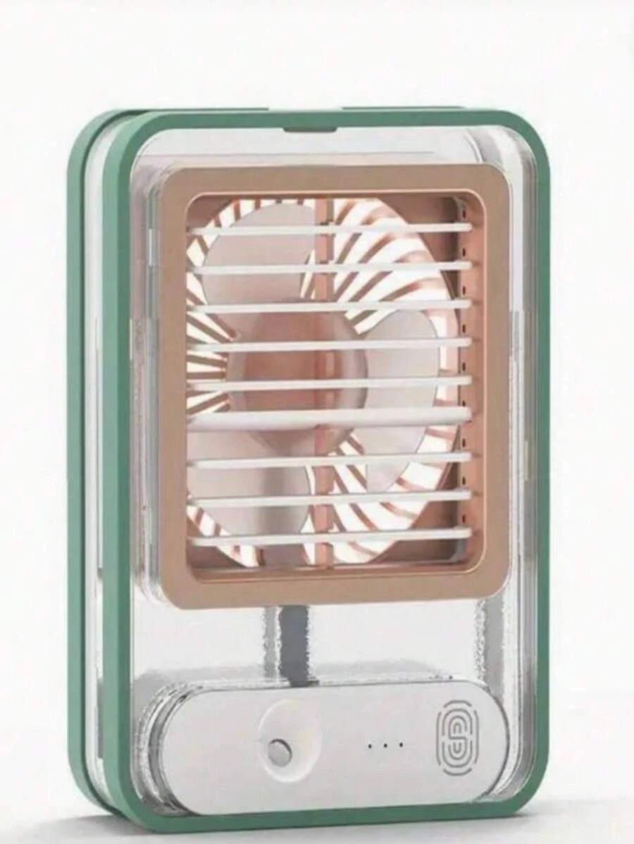 1pc Portable Air Conditioner, Home Mini Air Cooler, Air Cooling Fan Humidifier, Summer Cooling Fan, USB Cable Charging - Multicolorido - Visão 1