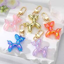 1pc red Balloon Puppy Keychain Cartoon creative Small Animal Pendant Key Pendant - Perfect for handbags, cars, mobile phone keychain keychain pendant, the best gift for friends