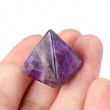 4pcs Natural Semi-Precious Stone Pyramid Shape Ornaments For Table Decoration - 1.8x2cm - View 4