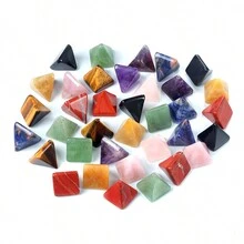 4pcs Natural Semi-Precious Stone Pyramid Shape Ornaments For Table Decoration - 1.8x2cm - View 10