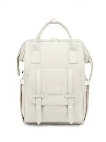 Mochila De Bolsa De Mamá Multifuncional, Gran Capacidad Impermeable Con Aislamiento Para Biberones Y Pañales, Con Interfaz De Carga Usb