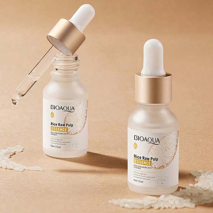 BIOAQUA 15ml Essência De Arroz Toner Hidratante E Iluminadora, Soro De  Grãos De Arroz Natural Para Melhorar A Secura, Aspereza E Rugas, Cuidados  Diários Com A Pele | SHEIN Brasil