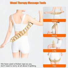 木製按摩滾輪松弛肌肉，女性用背部滾輪按摩器，適用於腹部、腿部、背部、胃部、腰部按摩，身體按摩工具，母親節禮物送媽媽