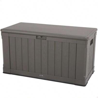  Arcón almacenaje exterior marron Lifetime capacidad 440 litros 127X64X67 cm ✅ Entrega 24/48h a España (península) - Camping - Muebles Para El Aire Libre - Color Baby - Ref. 92302