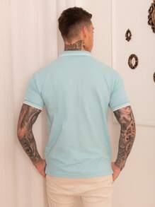 Men Polo Shirts - 淺藍色 - 查看 5