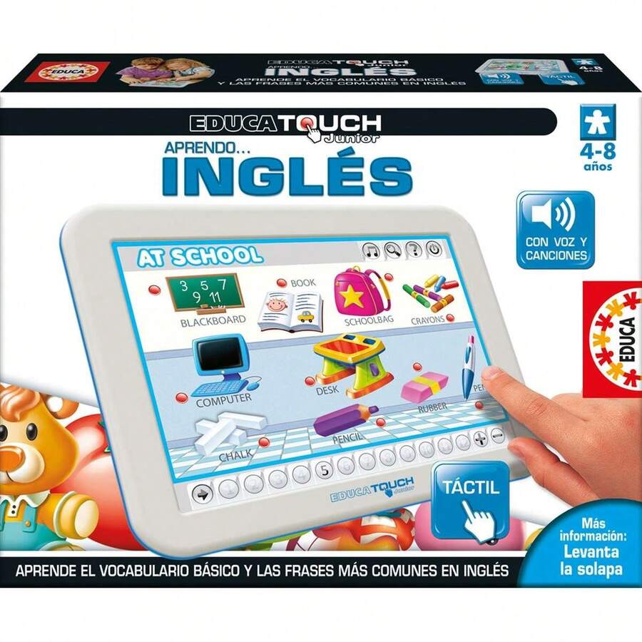 Juego Educa Touch Junior táctil Aprendo Inglés con 6 láminas de actividades ✅ Entrega 24/48h a España (península) - Juguetes Educativos - Ref. 15438 - Multicolor - Ver 1
