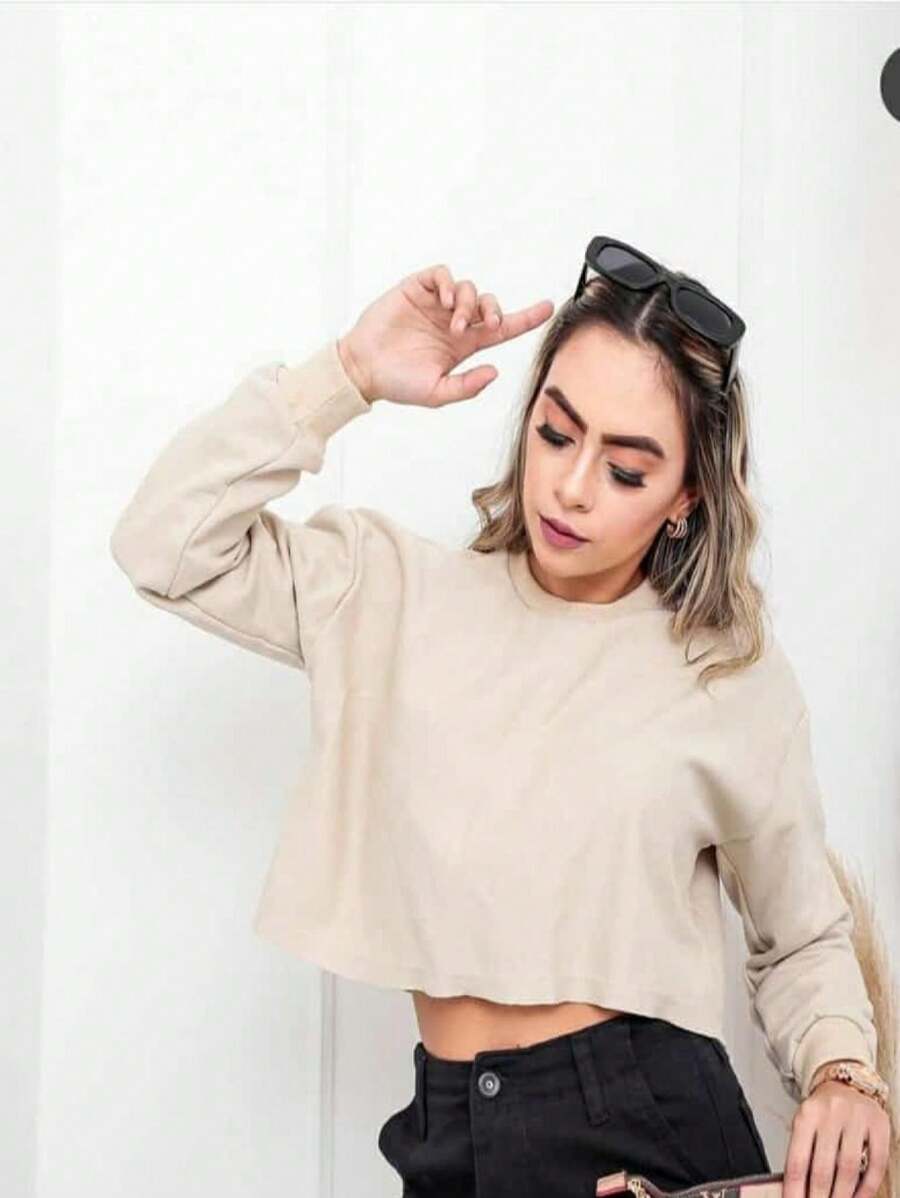 Women Tops - 卡其色 - 查看 1