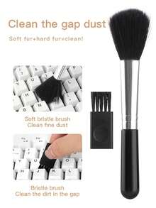 多功能電腦和筆記型電腦螢幕清潔套件,包括手機、數位、耳機清潔刷 - 黑與白 - 查看 5