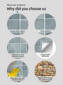 5片/組20x20cm淺灰色pvc壁貼,現代風格,紋理設計,適用於臥室、客廳、廚房裝飾,能遮蓋裂縫和刮痕,方便自行去除的可拆式自黏貼紙 - 淺灰色 - 查看 10