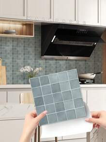 5片/組20x20cm淺灰色pvc壁貼,現代風格,紋理設計,適用於臥室、客廳、廚房裝飾,能遮蓋裂縫和刮痕,方便自行去除的可拆式自黏貼紙 - 淺灰色 - 查看 1