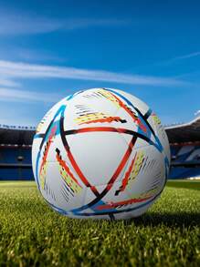 1個尺寸5 Pu皮白色專業足球,5號戶外訓練和比賽保溫球 - 白色 - 查看 1