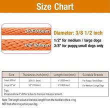 1入組狗繩織帶溜繩尼龍寵物繩柔軟厚實手柄強韌6英尺溜繩,適用於大型、中型狗和小狗 - 粉色 - 查看 2