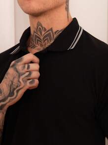 Men Polo Shirts - Black - View 2