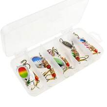 10pcs/Set Lure Bait With Rotating Spinner, Metal Bait With Sequins For Fishing - Multicolor - View 4