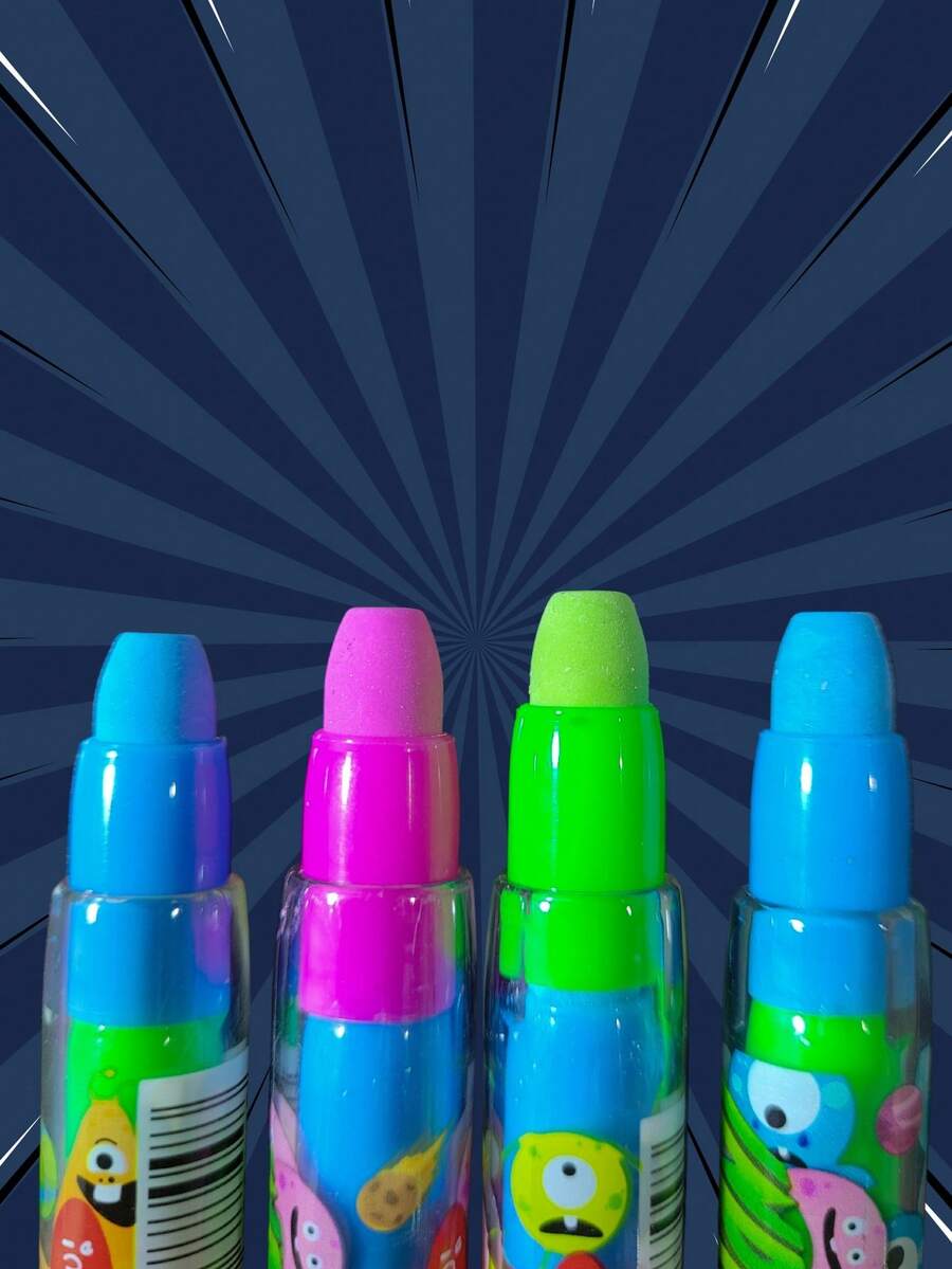 Paquete de 4 gomas en forma de pluma/colores - Multicolor - Ver 1