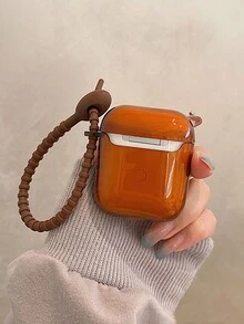 1入組3D熊形耳機盒，附鍊子，焦糖色，適用於AirPods Pro - 彩色 - 查看 4