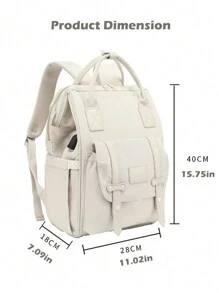 Mochila De Bolsa De Mamá Multifuncional, Gran Capacidad Impermeable Con Aislamiento Para Biberones Y Pañales, Con Interfaz De Carga Usb