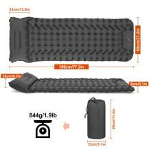 Colchón Inflable De Puntos Grandes De Un Solo Color, Gris - Gris - Ver 6