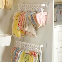 Regalhalterung ohne Bohren mit 10 Clips, Baby Kleiderschrank Organizer für Kleidung, Lätzchen, Mützen, Socken und Unterwäsche, Liebes Valentinstag