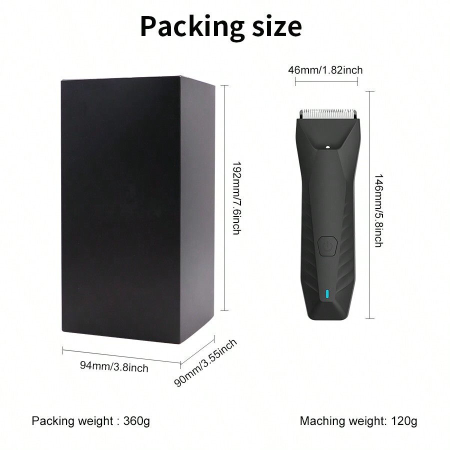 Body Hair Trimmer For Men Pubic Hair Trimmer Wet/Dry Ball Trimmer