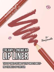 Misslyn 顺滑唇线笔，持久显色，浓郁唇色，轻松勾勒，打造自然妆效，高显色度，笔芯柔软，持久顺滑，超哑光唇线笔，品牌化妆品，面部彩妆产品，适合女性和女孩，冬季必备，Y2K风格，时尚百搭，生日礼物、情人节礼物、派对必备、新年礼物，多种颜色可选，无动物实验，纯素配方。 - 06 - 查看 6