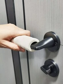 6入組,通用保暖門把手保護套,單位門把手防撞,臥室門鎖墊防靜電門旋钮手套 - 米色 - 查看 2