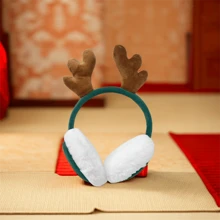 1 Miếng Mùa Đông Sang trọng Bịt tai Với Con hươu Sừng Thiết kế Santa Claus Đối với , Giáng sinh Qủa tặng Cho nam giới , NỮ Và Sinh viên - Nhiều màu - Xem 4
