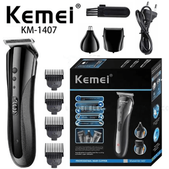 Kemei 科美三合一优质理发器鼻毛修剪器男士剃须刀 KM-1407 批发男士毛发修剪器