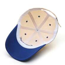 韓國風格流行女士字母刺繡拼色棒球帽,戶外活動遮陽 - 綠色 - 查看 5