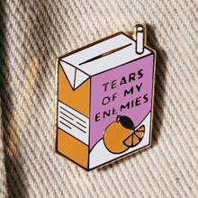 1入淚水珠寶象徵我的敵人胸針,大眾幽默時尚珠寶 - 紫色 - 查看 1