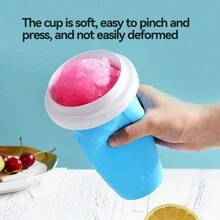 1pc Smoothie Maker Cup, Slushie Maker Cup With Spoon And Straw, DIY Homemade Squeeze Icy Cup, Fasting Cooling - Create Delicious Smoothies And Slushy Cup For Milk Shake At Home