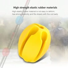 Ilure 2 件組釣竿保護架橡膠釣竿架置物架釣魚配件 - 黃色 - 查看 2