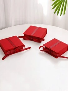 1pc Flip Top Paper Jewelry Box With Ribbon, Ideal For Necklace, Earrings, Bracelet, Ring - Gift Packaging Box - Jewelry Box - View 16