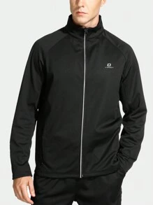 LAMEDA Outdoor Sports Soft Shell Jacket, Knit Composite Fabric With Ventilation Underarms, Reflective Trim Design For Comfortable Cycling, Training, Hiking, Mountaineering - Black - View 7