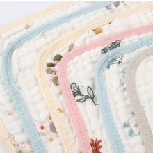 5入組可水洗紗布毛巾附掛鉤,適用於兒童沐浴和洗臉,尺寸為30*50公分 - 彩色 - 查看 10