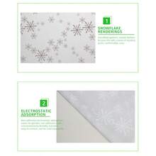 1PC Snowflake Glass Window Film, Electrostatic Insulation, Laser Window Coating, Sun Protection, Household Non Adhesive Electrostatic Adsorption, Bathroom Door Cover, Insulation, Home Decoration, PVC Window Stickers - White - View 3