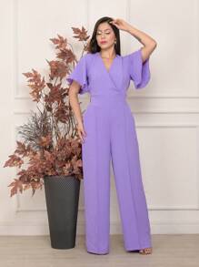 Women Jumpsuits - Red Violet - View 3