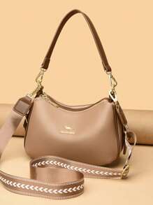 Women's Fashion Vintage Multi-Pocket Handheld Women's Bags, Party Outing, Shopping, Shoulder Cross-Body Bags, New Fashion Versatility, Business Casual Bag For Women, Perfect For Office, Business And Work - Khaki - View 4