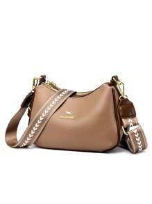 Women's Fashion Vintage Multi-Pocket Handheld Women's Bags, Party Outing, Shopping, Shoulder Cross-Body Bags, New Fashion Versatility, Business Casual Bag For Women, Perfect For Office, Business And Work - Khaki - View 5