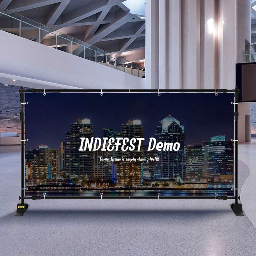 8x8 To 12x10 Ft Backdrop Stand, Adjustable Backdrop Banner Stand For Wedding, Party, Event, Photography, And Exhibition - 8x8 ft - View 1