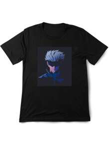Anime T-Shirt Gojo Jujutsu Character Kaisen COSMIC FASHION - Black - View 2