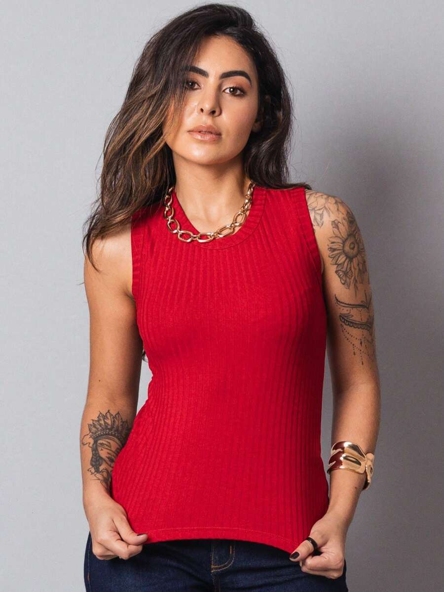 Women Tank Tops & Camis - Đỏ - Xem 1