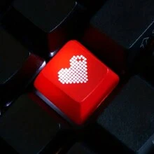 1套红色KP像素爱心个性化方向键帽ABS激光雕刻透光OEM高度机械键盘MX轴红轴 - KP Pixel 聽到箭頭鍵紅 x1 - 查看 3