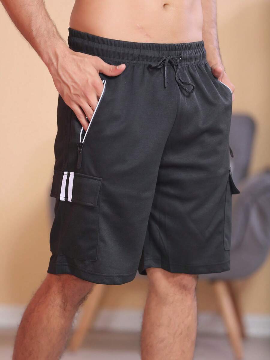 Men Shorts - 黑色 - 查看 1