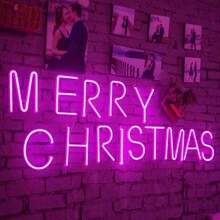 1 pieza Lámpara con letra LED encendida, decoración romántica de propuesta rosa con luz de neón, decoración de escritorio o de pared, luces de palabras DIY alimentadas por USB o batería como LOVE, HAPPY BIRTHDAY, MARRY ME, MERRY CHRISTMAS, adecuada para habitación de niña, dormitorio, bar, camping, fiesta de cumpleaños, San Valentín, boda, regalo de Navidad - Blanco - Ver 2