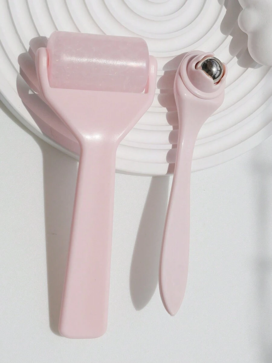 2 Stück/Set Gesichtsroller aus Edelstahl, Gesichts- und Augenmassagegerät, Gesichtslifting Massage Set, Schönheit, Hautpflege Produkte, Spa, Selbstpflege, Hautpflegewerkzeuge, Gesichtspflege, Ästhetik Zubehör, Massage, Gesichtsmassagegerät, Gesichtsroller