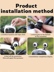 Motorcycle Decorative Eyes, Cute Motorcycle/car Ornament - Black and White - View 5