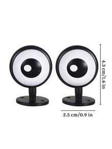 Motorcycle Decorative Eyes, Cute Motorcycle/car Ornament - Black and White - View 6